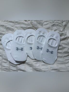 Under Armour Women's White No-Show Liner Socks - 5 Pack